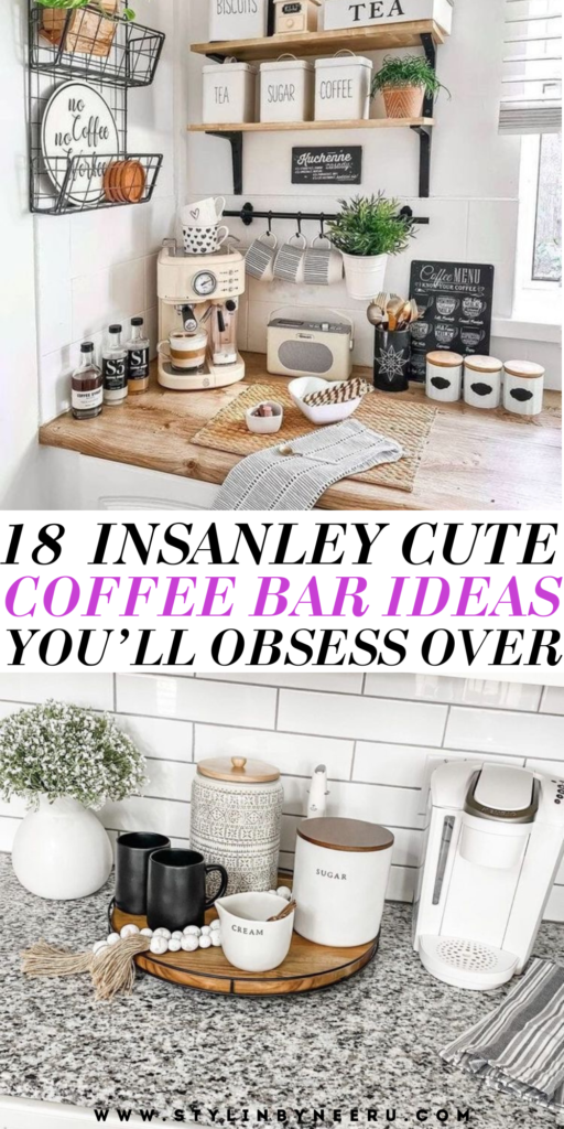 18 COFFEE BAR IDEAS THAT ARE CUTE AND PRACTICAL! - Stylin by Neeru