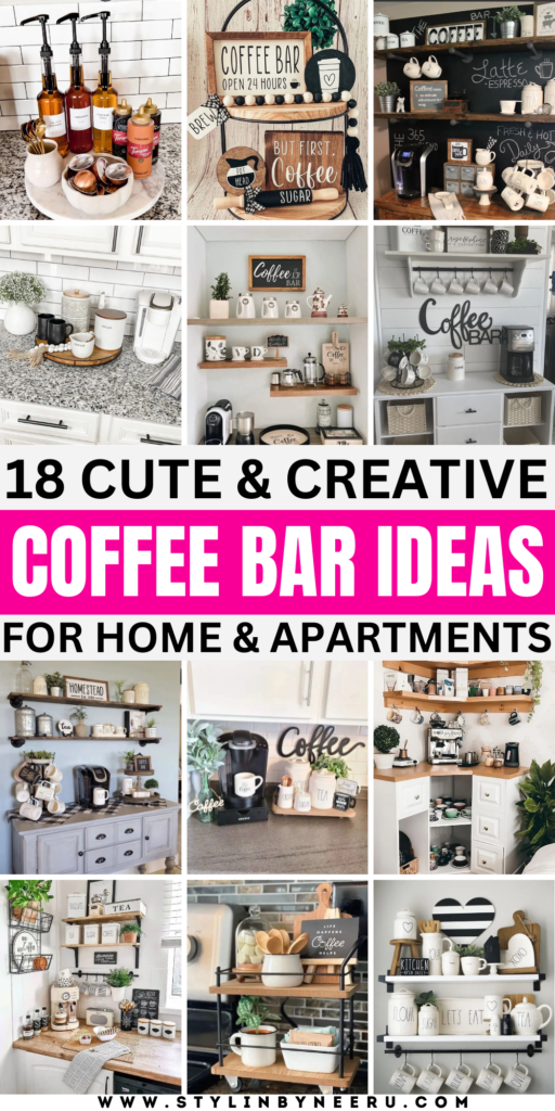 18 COFFEE BAR IDEAS THAT ARE CUTE AND PRACTICAL! - Stylin by Neeru